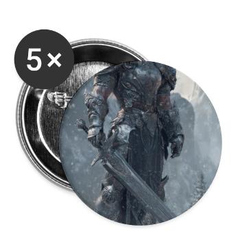 Warlord Frost Armor - Buttons large 2.2''/56 mm (5-pack) - white - Front