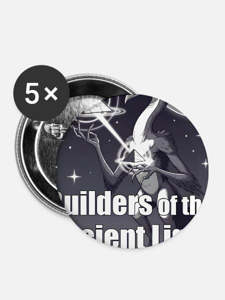 Builders of the Ancient Light - Buttons groß 56 mm (5er Pack) - Weiß