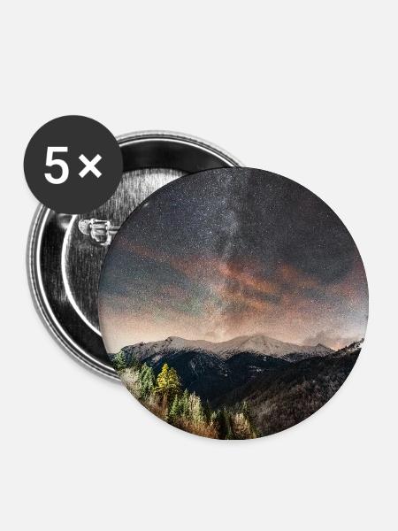 Die Milchstraße oberhalb der Agrafa-Berge - Buttons groß 56 mm (5er Pack) - Weiß