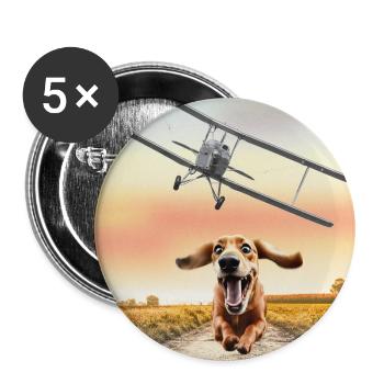 North by Northwest - Dog Edition - Buttons large 2.2''/56 mm (5-pack) - white - Front