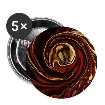Abstract Germany Fluid Art Part 1. - Buttons large 2.2''/56 mm (5-pack) - white - Front