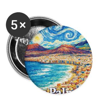 Las Palmas de Gran Canaria Spain - Buttons groß 56 mm (5er Pack) - Weiß - Vorne
