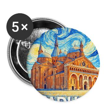 Padua, Italien. - Buttons groß 56 mm (5er Pack) - Weiß - Vorne