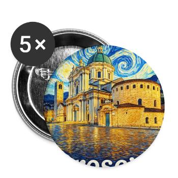 Brescia, Italien. - Buttons groß 56 mm (5er Pack) - Weiß - Vorne
