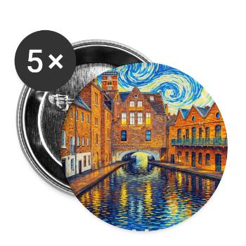 Birmingham, England - Buttons large 2.2''/56 mm (5-pack) - white - Front