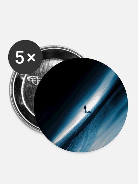 Blue Horizon Aufstieg - Buttons groß 56 mm (5er Pack) - Weiß