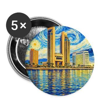 Corpus Christi, Texas - Buttons groß 56 mm (5er Pack) - Weiß - Vorne