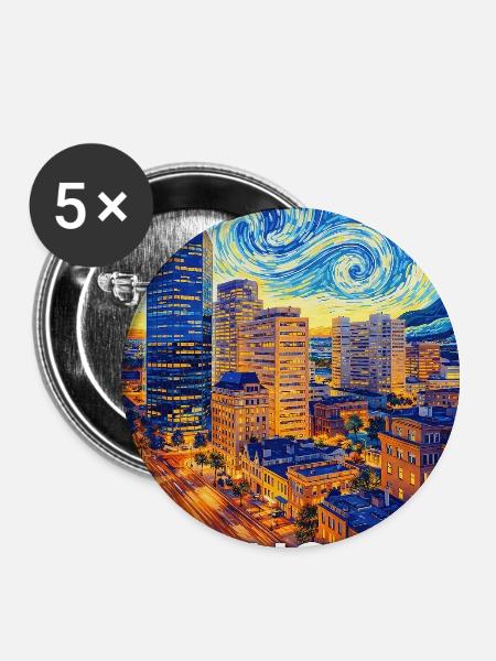 Lexington Kentucky - Buttons groß 56 mm (5er Pack) - Weiß