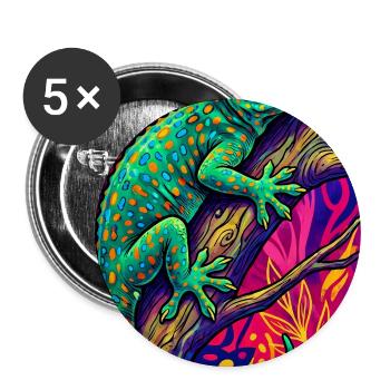 Gecko - Buttons large 2.2''/56 mm (5-pack) - white - Front