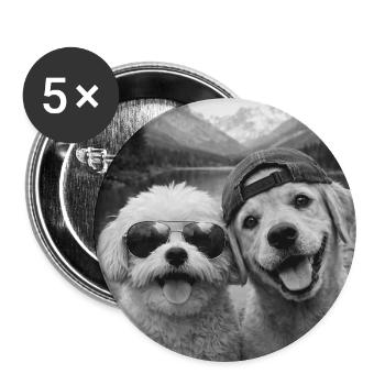Mountain Lake Paw Friendship - Buttons large 2.2''/56 mm (5-pack) - white - Front