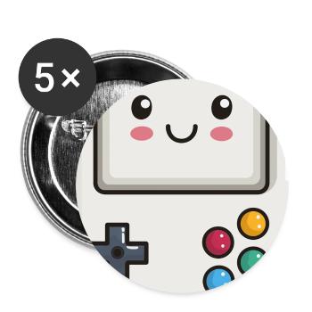 Cute Game Console - Buttons large 2.2''/56 mm (5-pack) - white - Front