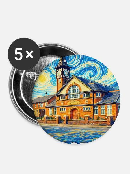 KIDSGROVE England Wirbelhimmel - Buttons groß 56 mm (5er Pack) - Weiß
