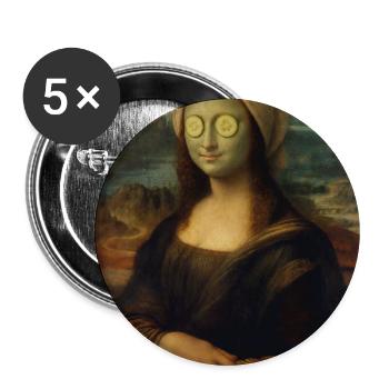 Mona Lisa Spa Day - Buttons large 2.2''/56 mm (5-pack) - white - Front