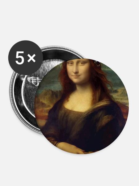 Mona Lisa Blumenkrone - Buttons groß 56 mm (5er Pack) - Weiß