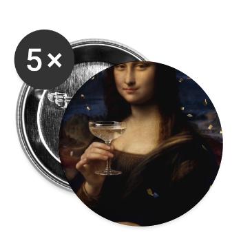 Mona Confetti Portrait Midnight Party Cocktail - Buttons large 2.2''/56 mm (5-pack) - white - Front