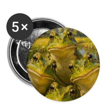 Cottage Pond Frogs Ensemble - Buttons groß 56 mm (5er Pack) - Weiß - Vorne