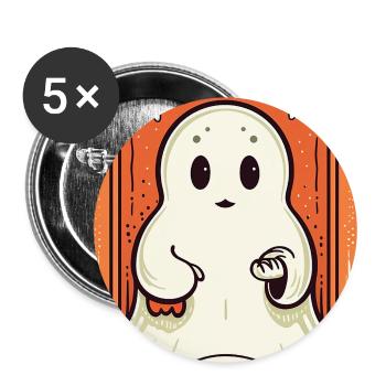 Orange Ghost Tarot Card - Buttons large 2.2''/56 mm (5-pack) - white - Front