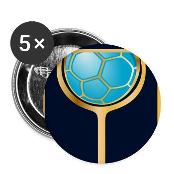 Handball Vin - Lot de 5 grands badges (56 mm) - blanc - Devant