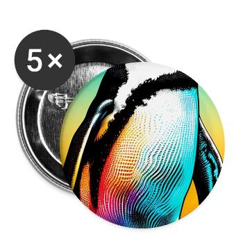 penguin - Buttons large 2.2''/56 mm (5-pack) - white - Front