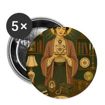 Vintage-Sucher | Antiquitäten Tarot - Buttons groß 56 mm (5er Pack) - Weiß - Vorne