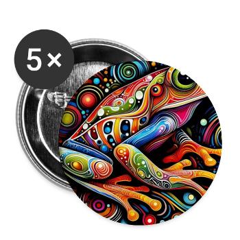 Frog - Buttons large 2.2''/56 mm (5-pack) - white - Front