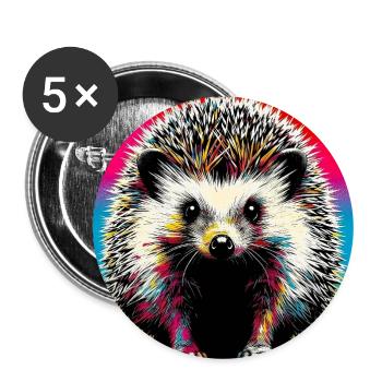 hedgehog - Buttons large 2.2''/56 mm (5-pack) - white - Front