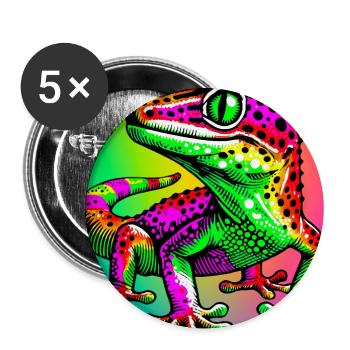 Gecko - Buttons groß 56 mm (5er Pack) - Weiß - Vorne