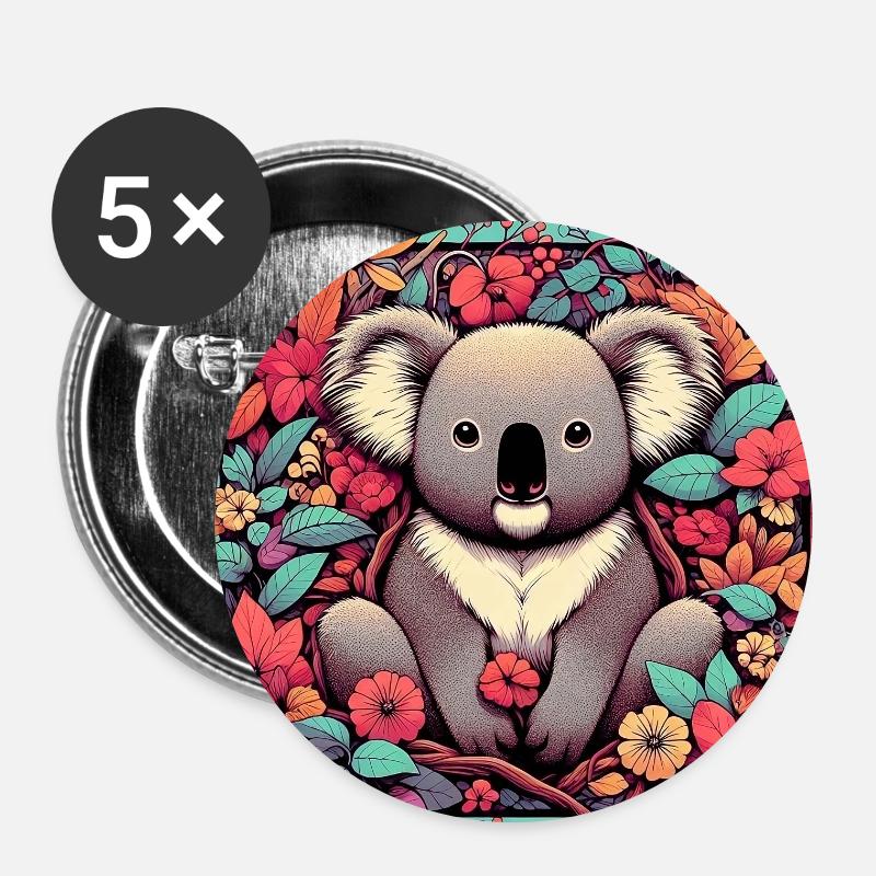 Koala - Buttons large 2.2''/56 mm (5-pack) - white