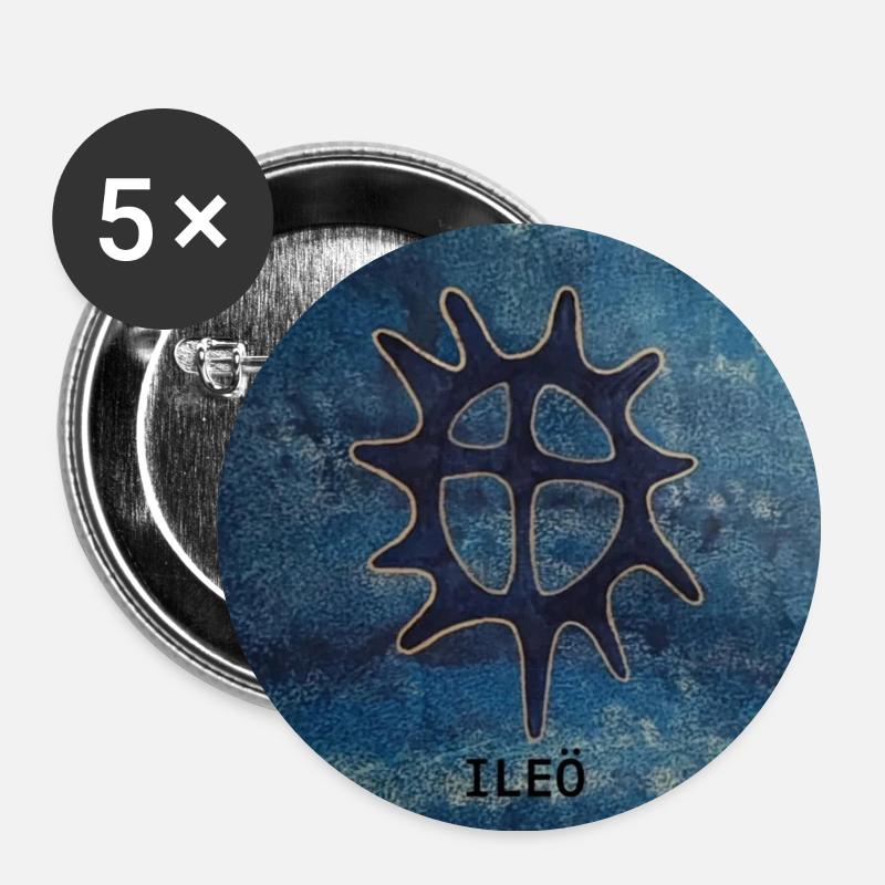 Biejvve - Buttons groß 56 mm (5er Pack) - Weiß
