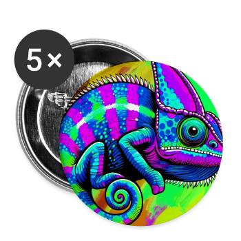 chameleon - Buttons large 2.2''/56 mm (5-pack) - white - Front