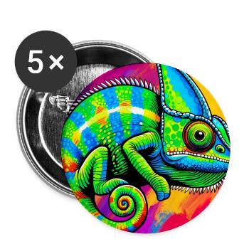 chameleon - Buttons large 2.2''/56 mm (5-pack) - white - Front