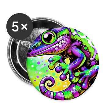 Gecko - Buttons large 2.2''/56 mm (5-pack) - white - Front