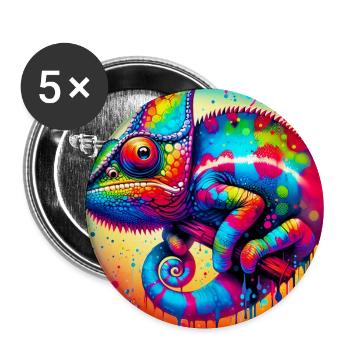 chameleon - Buttons large 2.2''/56 mm (5-pack) - white - Front