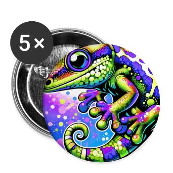 Gecko - Buttons large 2.2''/56 mm (5-pack) - white - Front