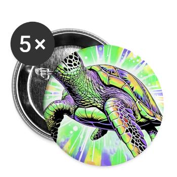 turtle - Buttons large 2.2''/56 mm (5-pack) - white - Front