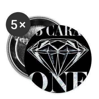 55 Carat One Diamond Design - Buttons large 2.2''/56 mm (5-pack) - white - Front