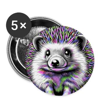 hedgehog - Buttons large 2.2''/56 mm (5-pack) - white - Front
