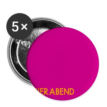 Feierabend - Buttons groß 56 mm (5er Pack) - Weiß - Vorne