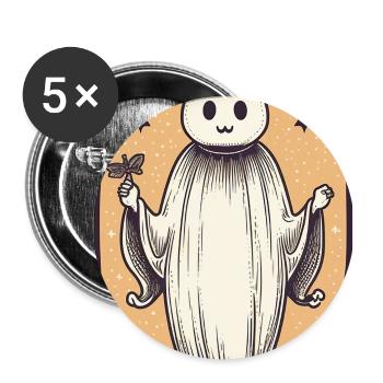 Glücklicher Geist Tarot Karte - Buttons groß 56 mm (5er Pack) - Weiß - Vorne