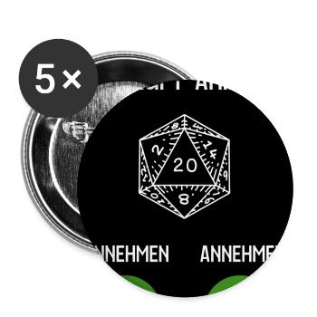 Pen and Paper ruft an - Buttons groß 56 mm (5er Pack) - Weiß - Vorne