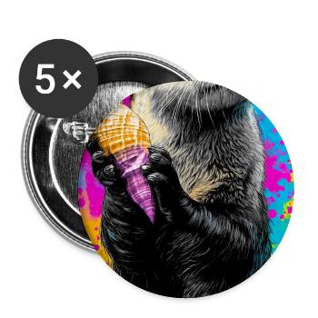 Otter - Buttons groß 56 mm (5er Pack) - Weiß - Vorne