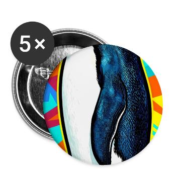 penguin - Buttons large 2.2''/56 mm (5-pack) - white - Front