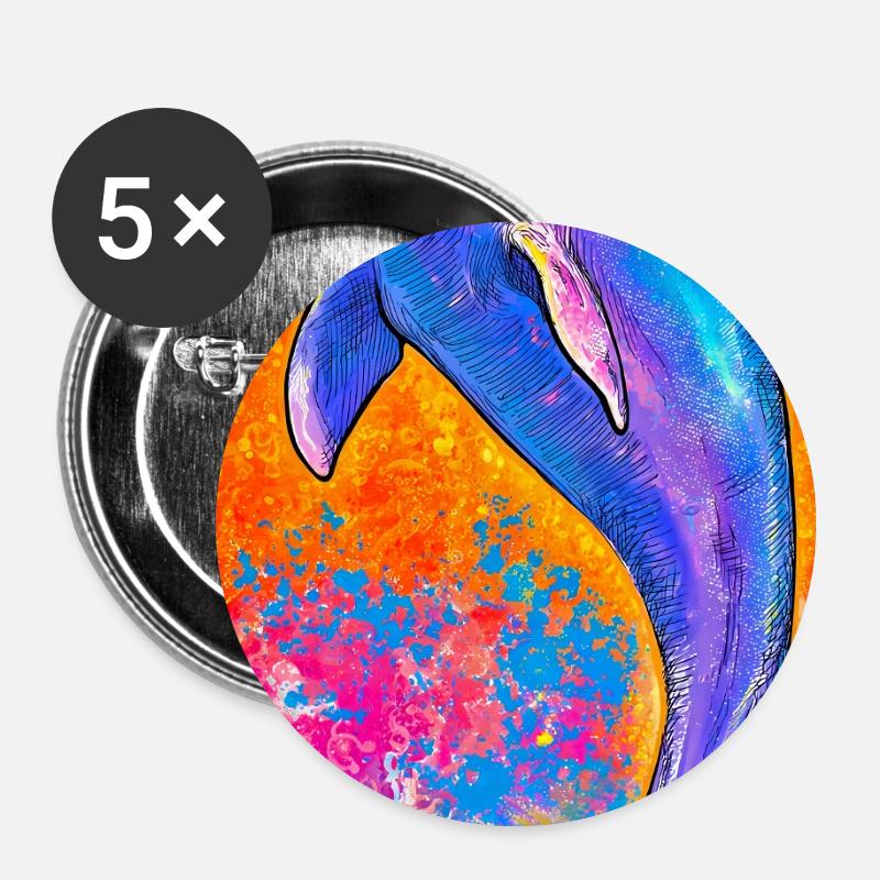 dolphin - Buttons large 2.2''/56 mm (5-pack) - white