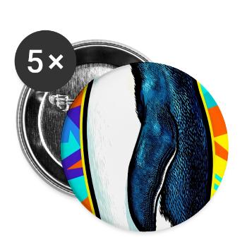 penguin - Buttons large 2.2''/56 mm (5-pack) - white - Front