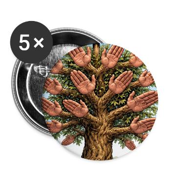 Du rüttelst ganz schön stark am Ohrfeigenbaum - Buttons groß 56 mm (5er Pack) - Weiß - Vorne