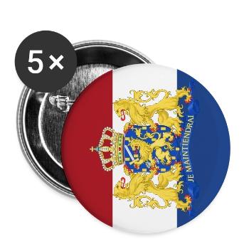 Affaire téléphonique de drapeau des Pays-Bas - Lot de 5 grands badges (56 mm) - blanc - Devant