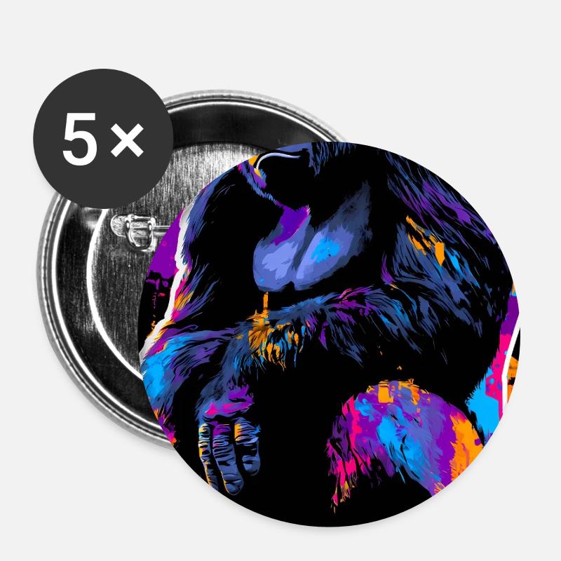 gorilla - Buttons large 2.2''/56 mm (5-pack) - white
