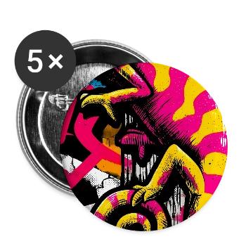 chameleon - Buttons large 2.2''/56 mm (5-pack) - white - Front