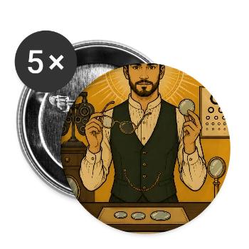 Opticiens | Tarot Yeux Lunettes - Lot de 5 grands badges (56 mm) - blanc - Devant