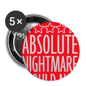 People Absolute Nightmare 1 Stern Review Logo Text - Buttons groß 56 mm (5er Pack) - Weiß - Vorne